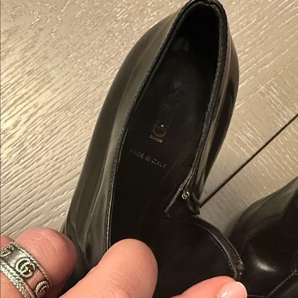 FENDI | Patent Leather and Mesh Open Toe Booties (38.5) - Picture 6 of 7